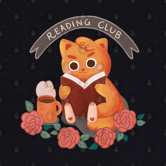 Cozy Cat Reading by awesomesaucebysandy